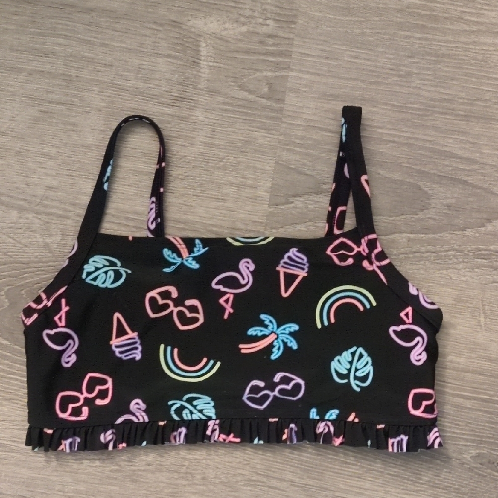 More Than Magic Neon Colors Swim Top Size Larger 10/12